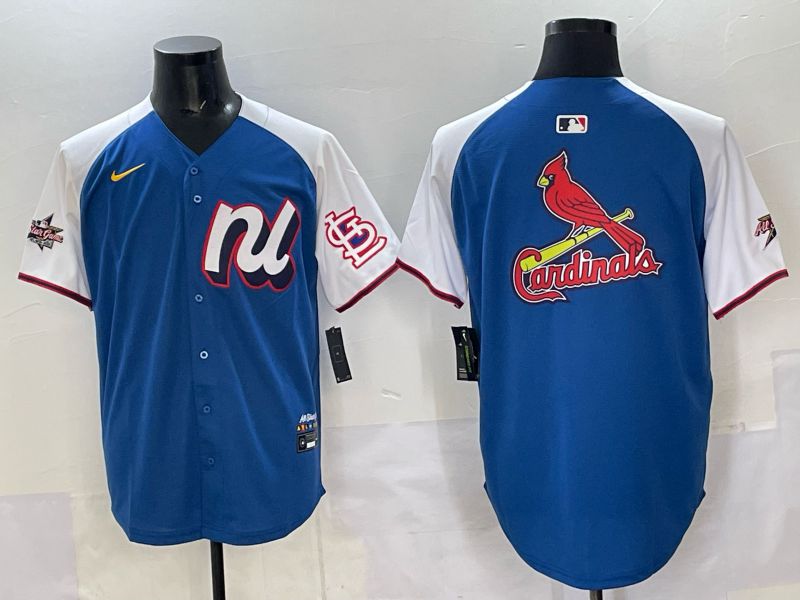 Men St.Louis Cardinals Blank Blue white All star 2025 Nike MLB Jersey style 03